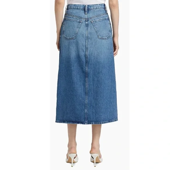 Frame NWT Midaxi Denim Skirt 32 L XL Jeanskirt NEW